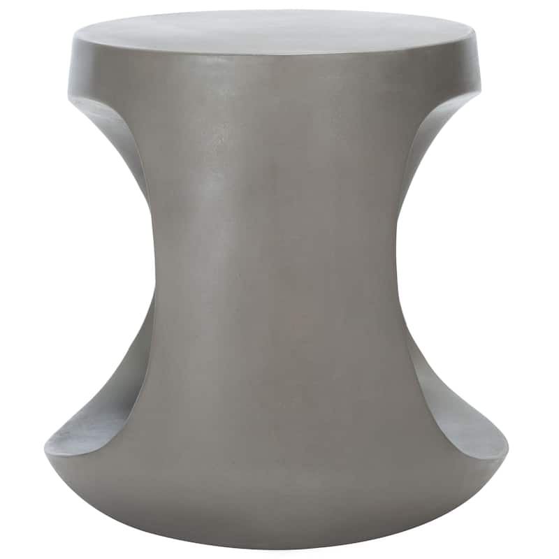 SAFAVIEH Outdoor Geronda Concrete Accent Table - 17.72" W x 17.72" L x 17.72" H - 18Wx18Dx18H