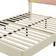 preview thumbnail 14 of 17, Full Size Platform Bed with Rainbow Shaped Headboard and LED Light Strips