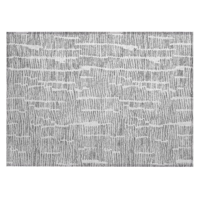 Machine Washable Indoor/ Outdoor Chantille Modern Abstract Rug