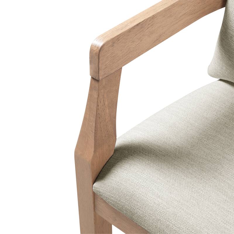 Christopher Knight Home - Rosdale Modern Upholstered Counter Height Bar Stool with Armrests, Padded Seat & Backrest, Set of 2