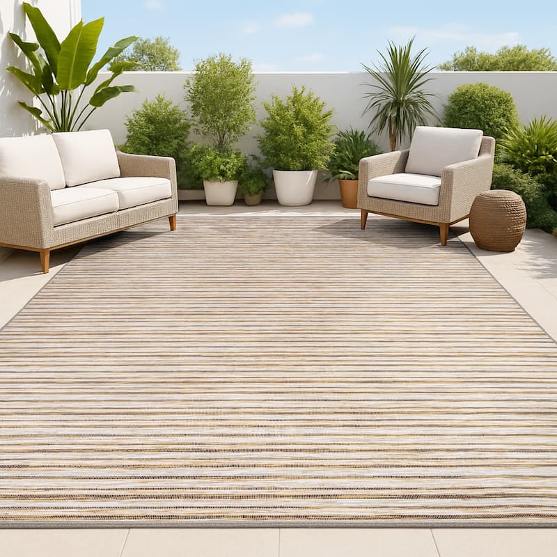 JONATHAN Y Finn Modern Farmhouse Pinstripe Area Rug