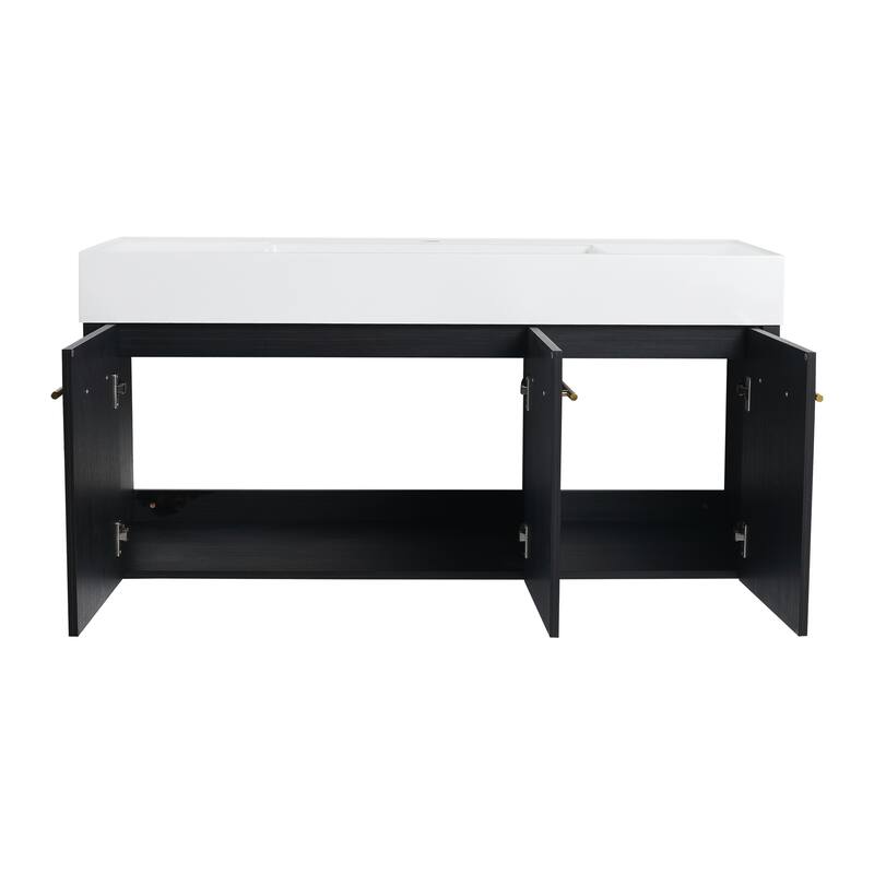 Wall-Mounted Bathroom Vanity with Sink