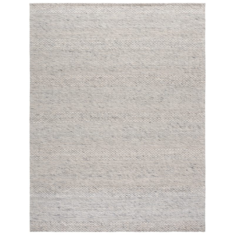 SAFAVIEH Marbella Kevser Wool Rug - 9' x 12' - Light Grey/Ivory