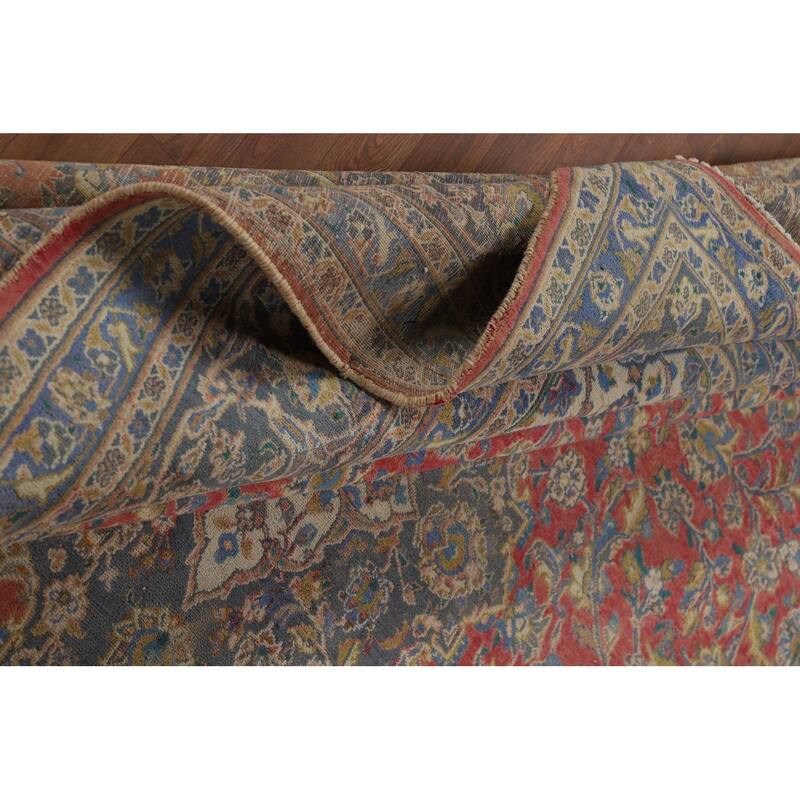 Traditional Pink Tabriz Persian Area Rug Handmade Wool Carpet - 9'6"x 12'6"