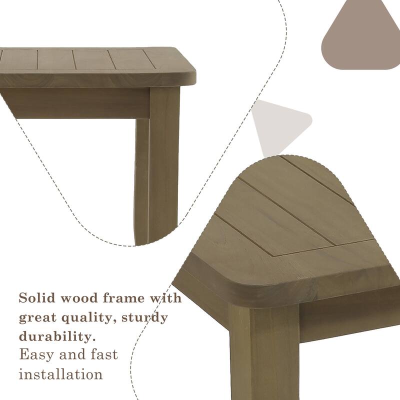 19" W Square Solid Teak Outdoor Side Table