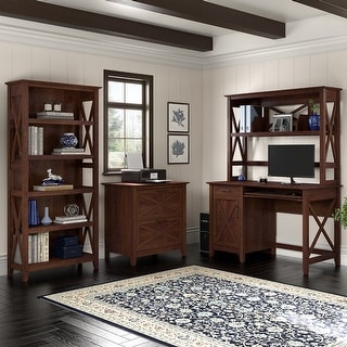 Key West Computer Desk Key West Small Computer Desk with Hutch and Storage by Bush Furniture ...