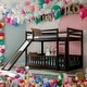preview thumbnail 1 of 46, Modren Twin Over Twin Bunk Bed With Convertible Slide and Ladder,Solid Construction