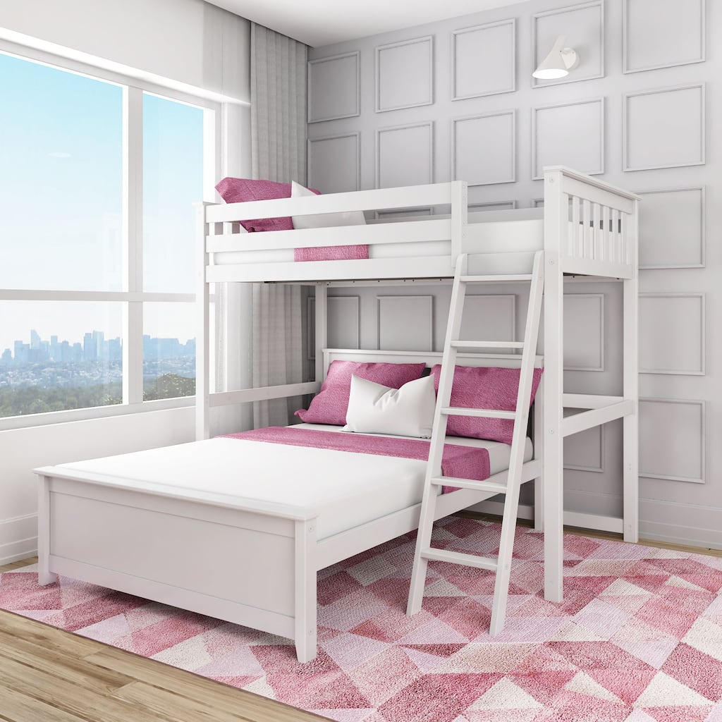 Max and Lily L Shaped Twin over Full Bunk Bed