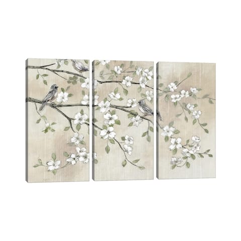 iCanvas "Early Birds And Blossoms" by Nan 3-Piece Canvas Wall Art Set