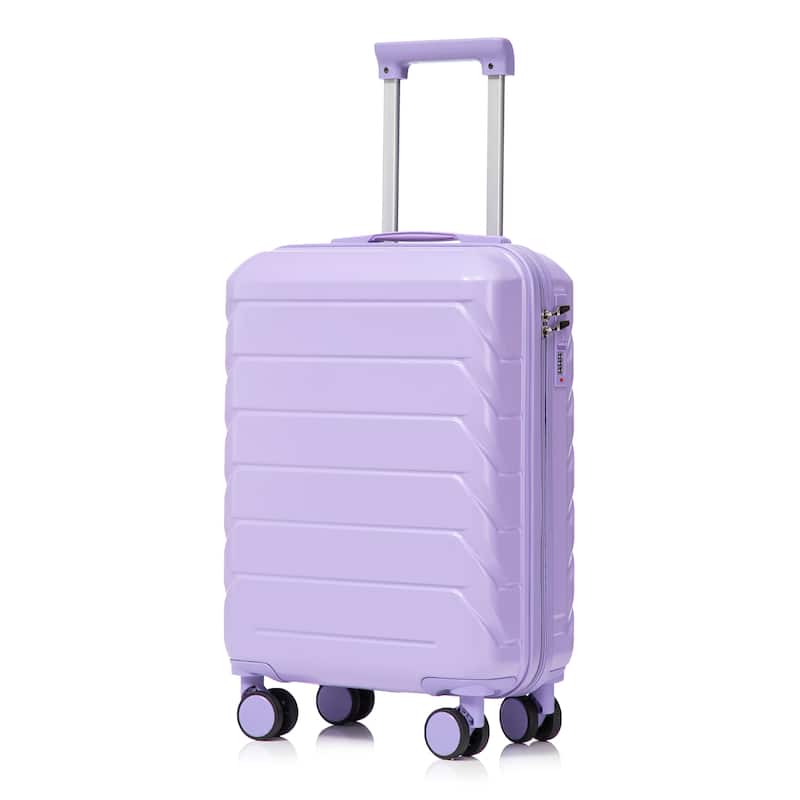 2 Piece Carry On Luggage Set, ABS Hardside Suitcase with Cosmetic Case