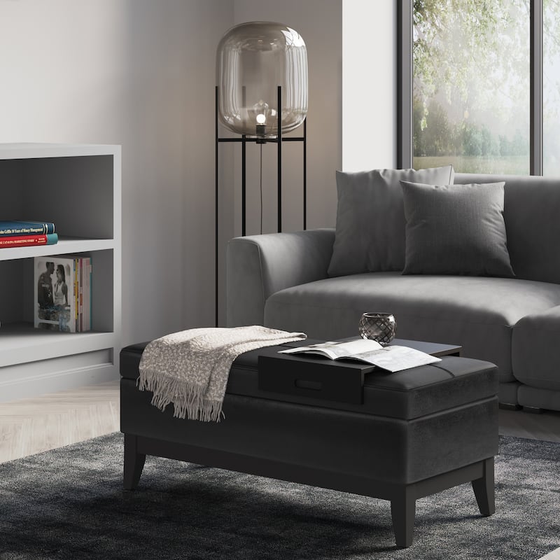 WYNDENHALL Jackson 42 inch Wide Rectangle Storage Ottoman