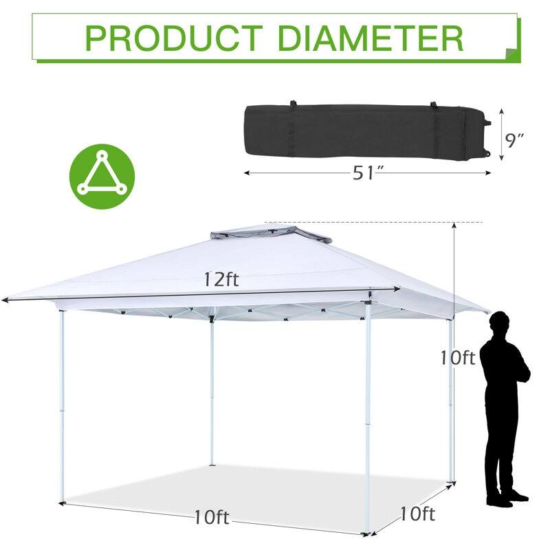 AVAWING 10x10 Pop Up Canopy Tent - Instant Shelter with UV Protection for Outdoor Events, Beach - Heavy Duty Steel Frame