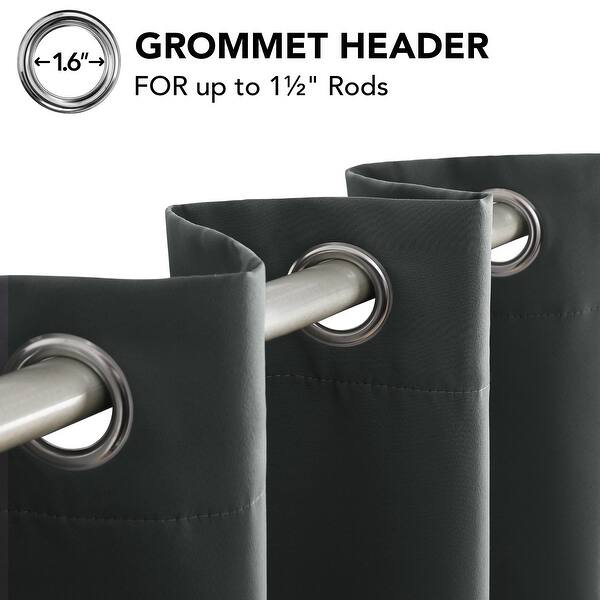 Deconovo Grommet 52 Width Curtains (2 Panel)