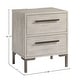 preview thumbnail 2 of 1, Beck 2-Drawer Modern Wood Nightstand, Willow Gray
