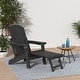 preview thumbnail 38 of 52, WINSOON Set of 2 HIPS Folding Adirondack Chair with Adjustable Backrest and Retractable Ottoman