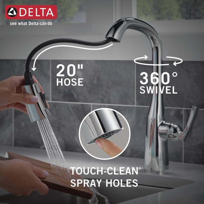 Delta Stryke 1.8 GPM Pull-Down Bar/Prep Faucet with On/Off Touch