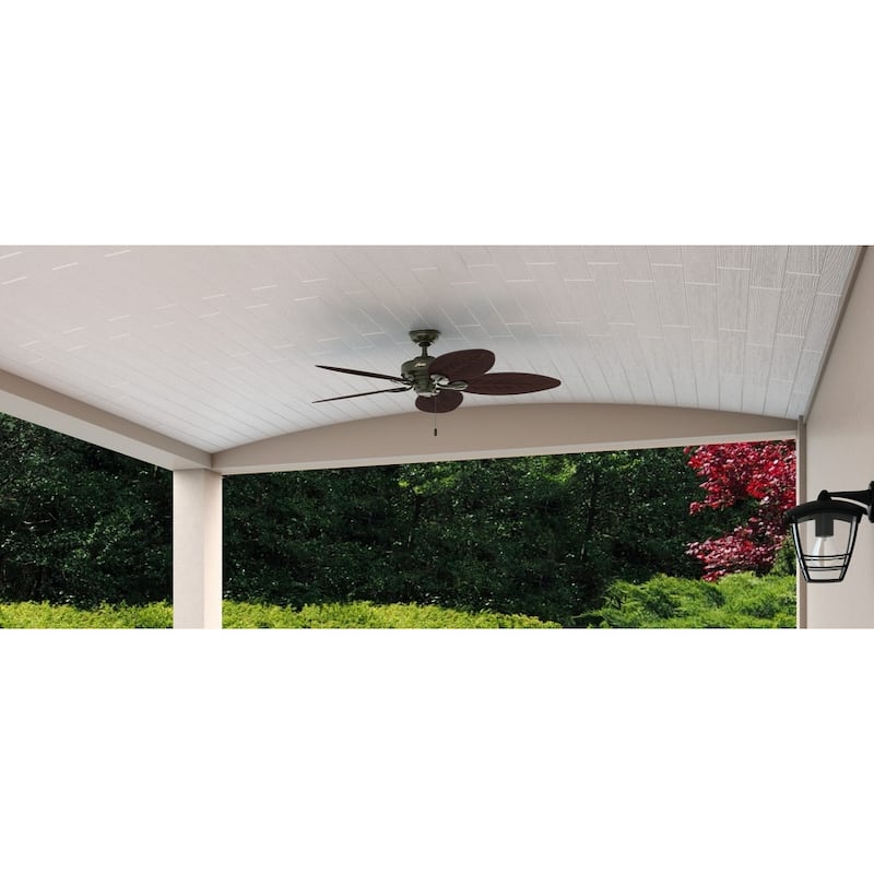 Hunter 54" Bayview Outdoor Ceiling Fan with Pull Chain - Tropical - DAMP RATED!