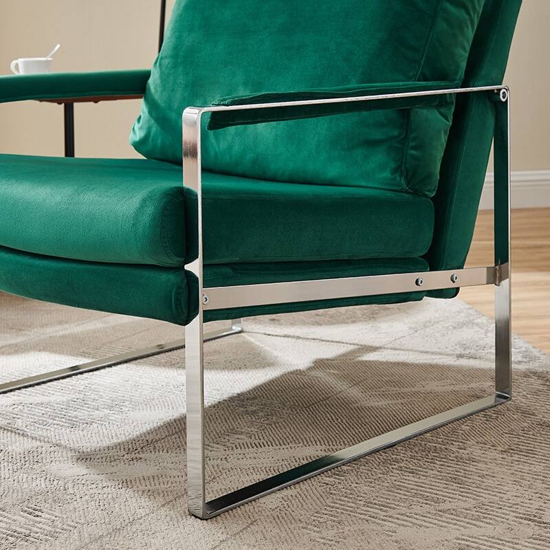 Art Leon Modern PU Leather Upholstered Arm Chair with Steel Frame