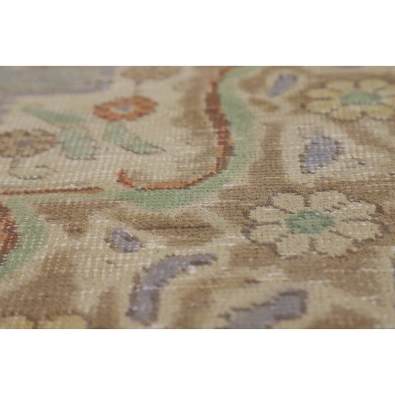 Tabriz Persian Vintage Area Rug Handmade Wool Carpet - 9'6" x 12'7"