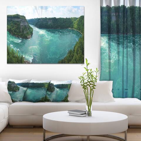 Designart "Whirlpool Rapids" Landscape Photo Canvas Wall Art