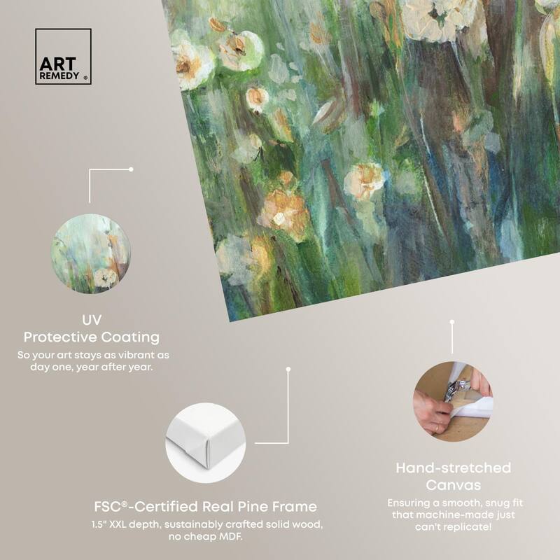 Harmony Green II Canvas by Art Remedy, Gallery Wrapped