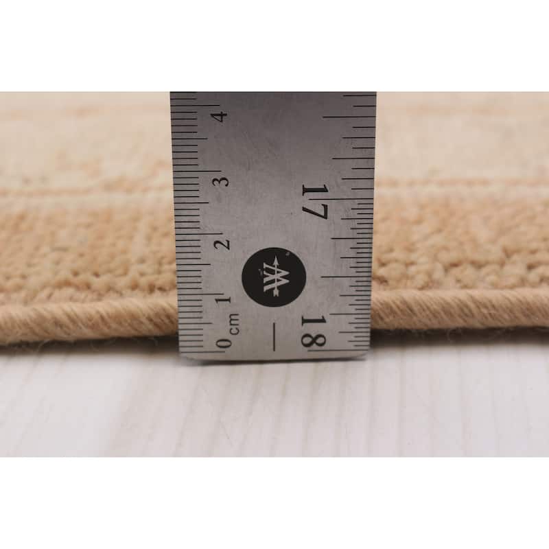 ECARPETGALLERY Hand-knotted Peshawar Oushak Brown Wool Rug - 6'7 x 9'7