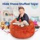 preview thumbnail 6 of 23, Cheer Collection Shaggy Bean Bag and Stuffed Animal Storage Case