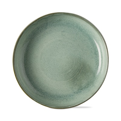Reactive Glaze Dinner Plate 10 inch Celadon Ceramic 36oz Dishwasher Safe Everyday Dining Plates