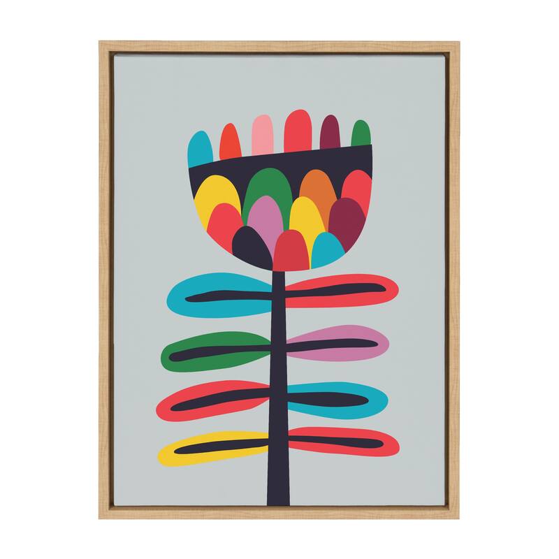 Kate and Laurel Sylvie Flower Canvas by Rachel Lee of My Dream Wall
