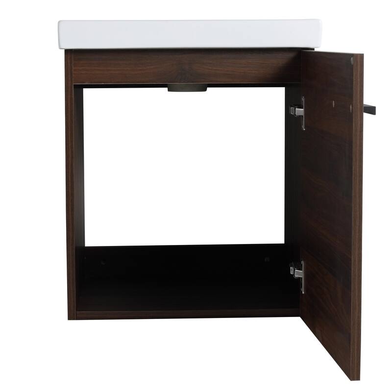 Bathroom Vanity With Sink In 16/18 Inch, Floating Bathroom Vanity With Soft Close Door