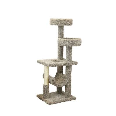 Large Multi-Level Cat Play Gym with Spacious Perches, Hammock Beds and Sisal Scratching Posts for Indoor Cats