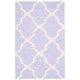preview thumbnail 173 of 200, SAFAVIEH Handmade Cambridge Luisa Moroccan Trellis Wool Rug 2'6" x 4' - Lavander/Ivory - Rectangle