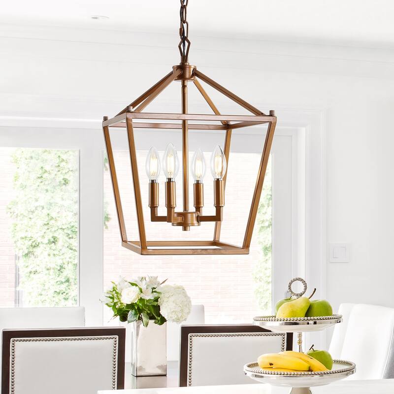 Marion Lantern Metal LED Pendant, by JONATHAN Y
