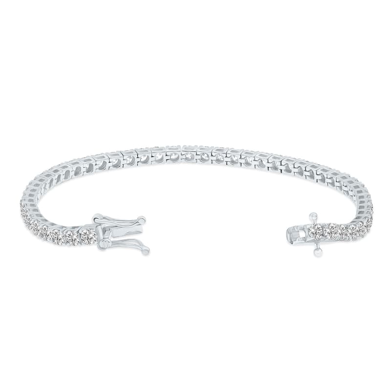 Marquee 7 Carat TW Lab Grown Diamond Tennis Bracelet in 14K White Gold