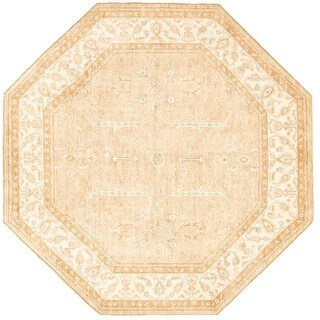 ECARPETGALLERY Hand-knotted Chobi Twisted Beige Wool Rug - 8'1 x 8'1 ...