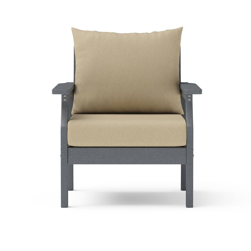 Kamas Outdoor Patio Club Chair - Charcoal Frame