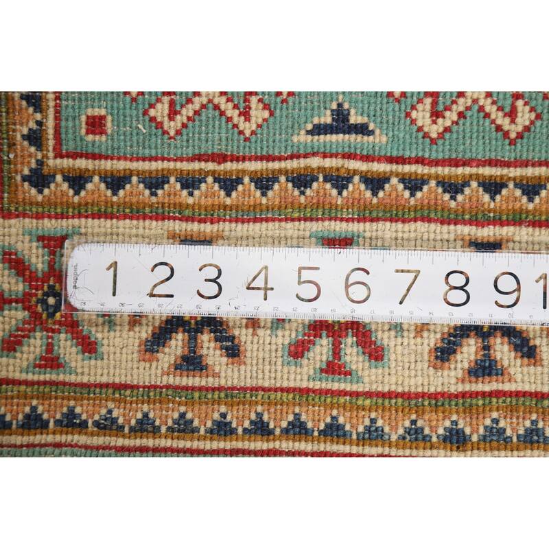 Turquoise Blue Kazak Oriental Accent Foyer Rug Handmade Wool Carpet - 2'0"x 3'0"