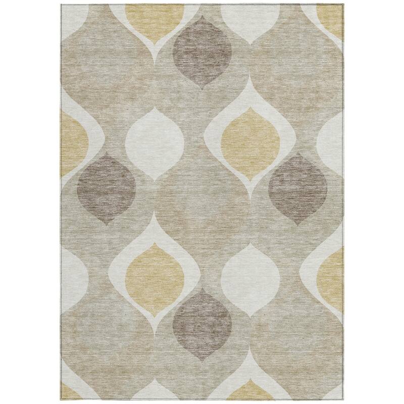 HomeRoots Ogee Transitional Rectangle Outdoor Rug