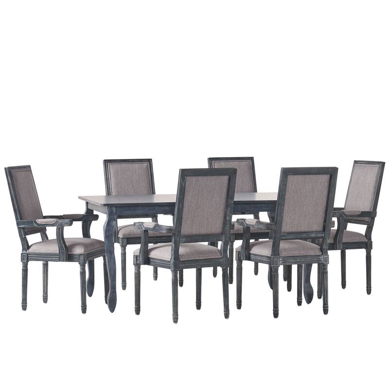 Marlette Upholstered Expandable 7 Piece Dining Set by Christopher Knight Home