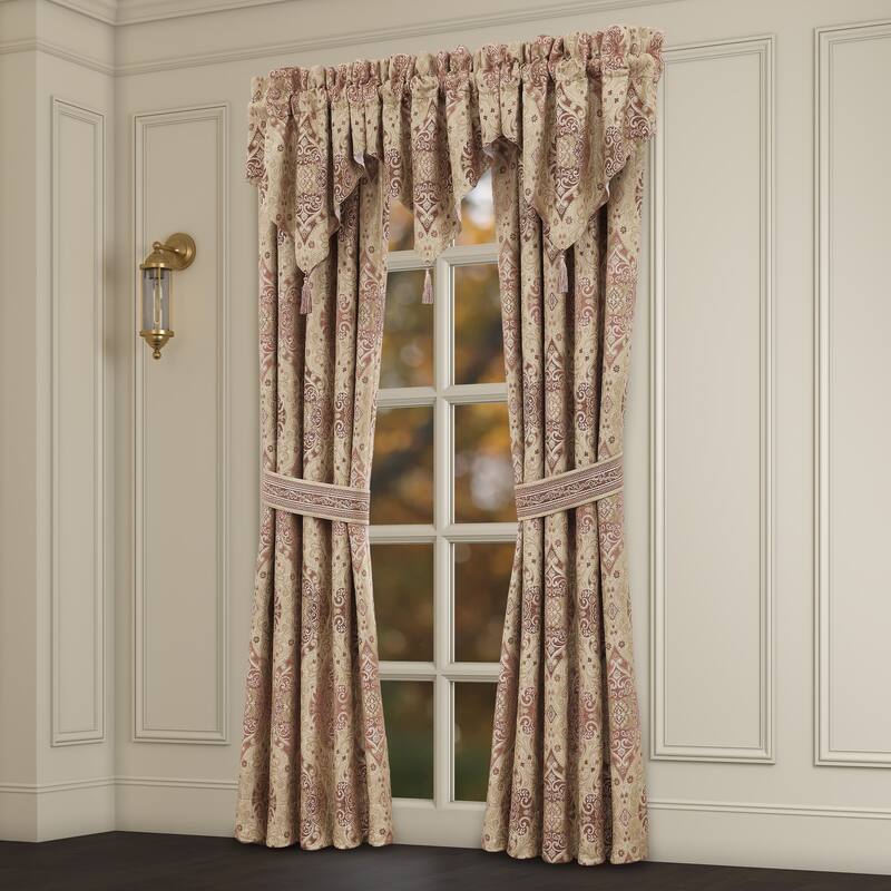 J. Queen New York Weston Terracotta Window Ascot Valance - Terracotta