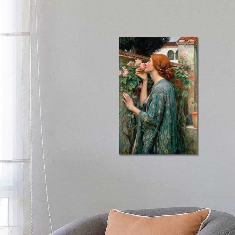 iCanvas "The Soul Of The Rose, 1908 " by John William Waterhouse Canvas Print - 26x18x1.5