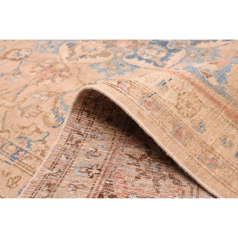 ECARPETGALLERY Hand-knotted Antalya Vintage Tan Wool Rug - 7'0 x 9'7