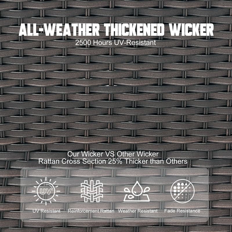 Elegant Wicker Outdoor Coffee Table with Storage