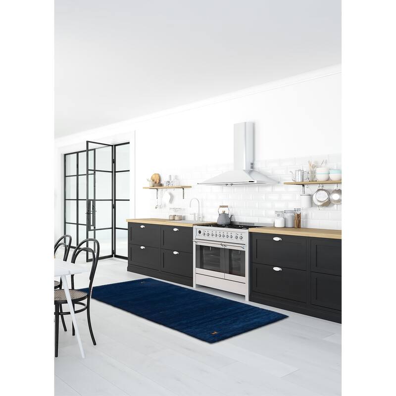 Kashkuli Gabbeh Navy Rug 2'6" x 6'5" - 2'6 x 6'5