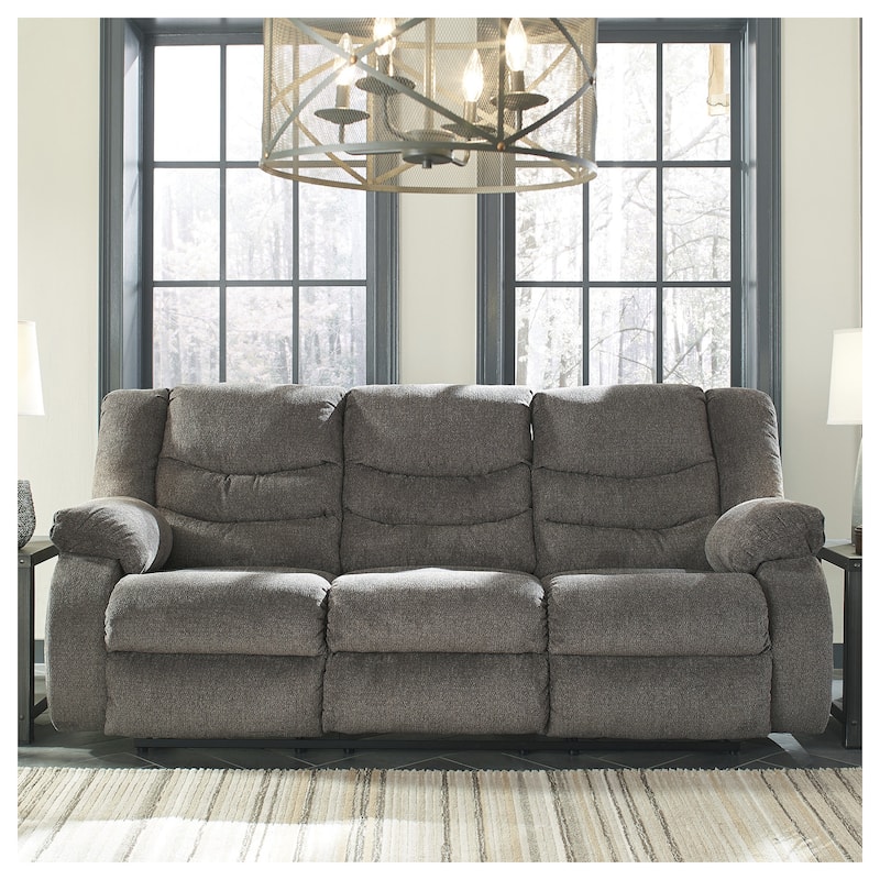 Signature Design by Ashley Tulen Gray Reclining Sofa - 63" W x 40" D x 40" H - Gray