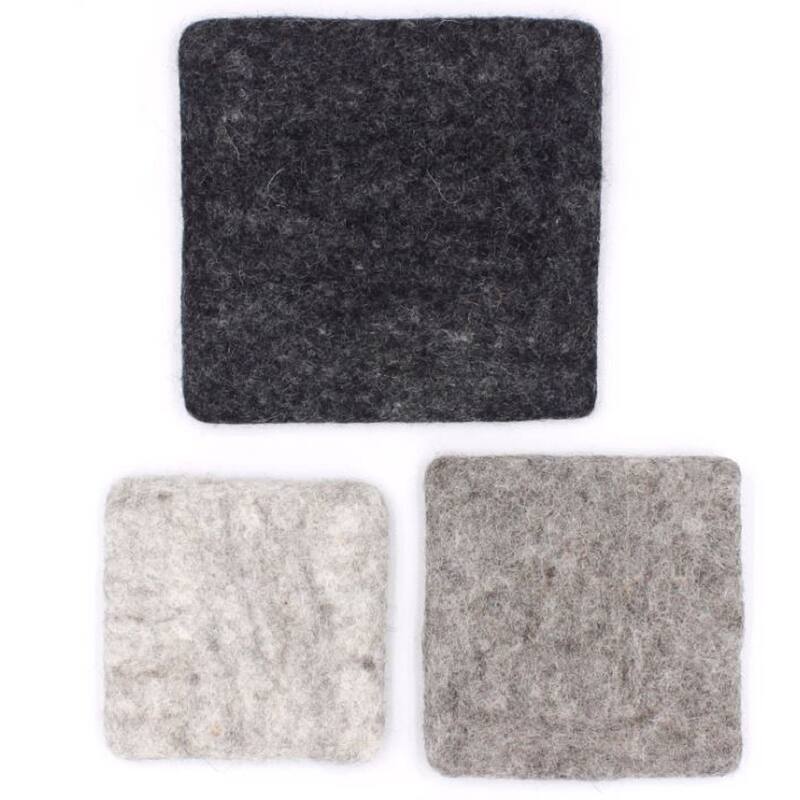 Wool Coaster Set of 3 Dia 5.85 - A - MULTI
