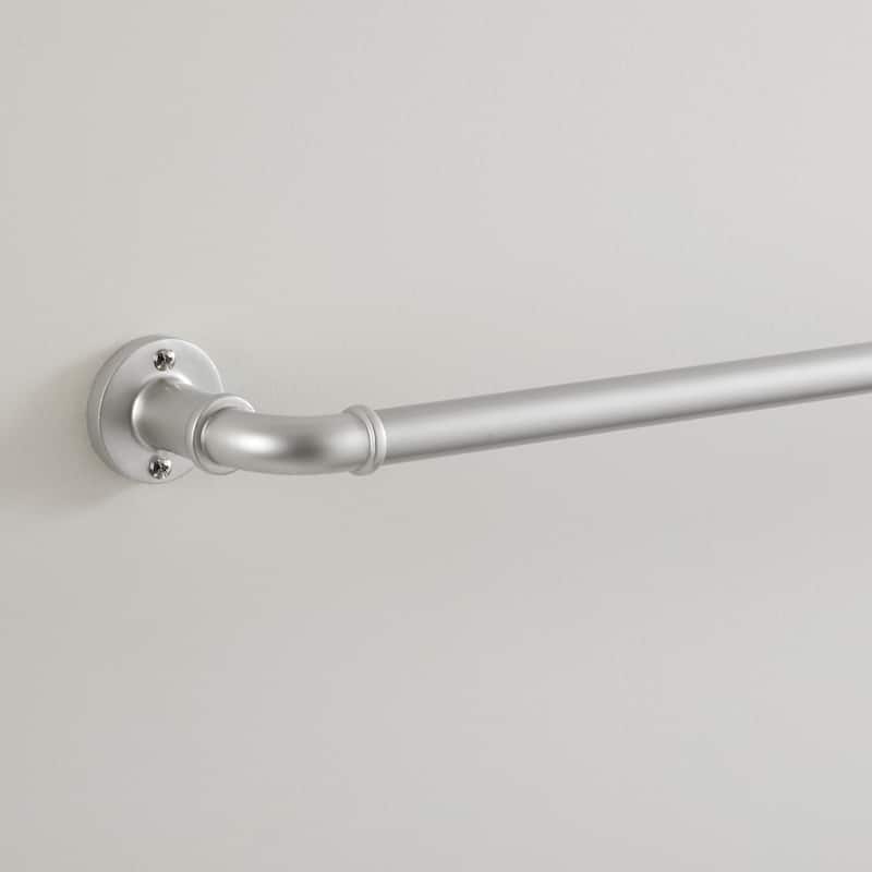 Eclipse Somerton 3/4" Industrial Pipe Blackout Wrap Curtain Rod - 36-66" - Brushed Nickel