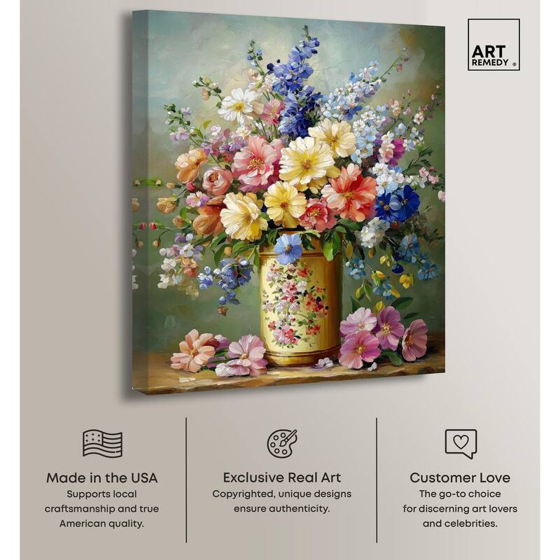 Chromatic Corolla Canvas by Art Remedy, Gallery Wrapped