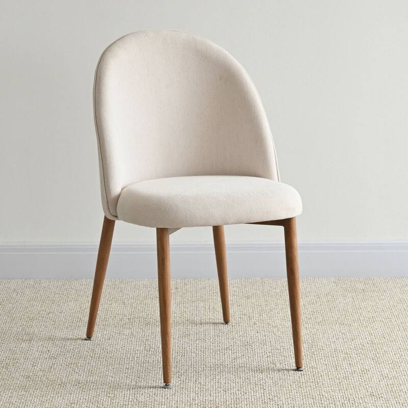 Upholstered Back Chenille Dining Chair (Set of 2)