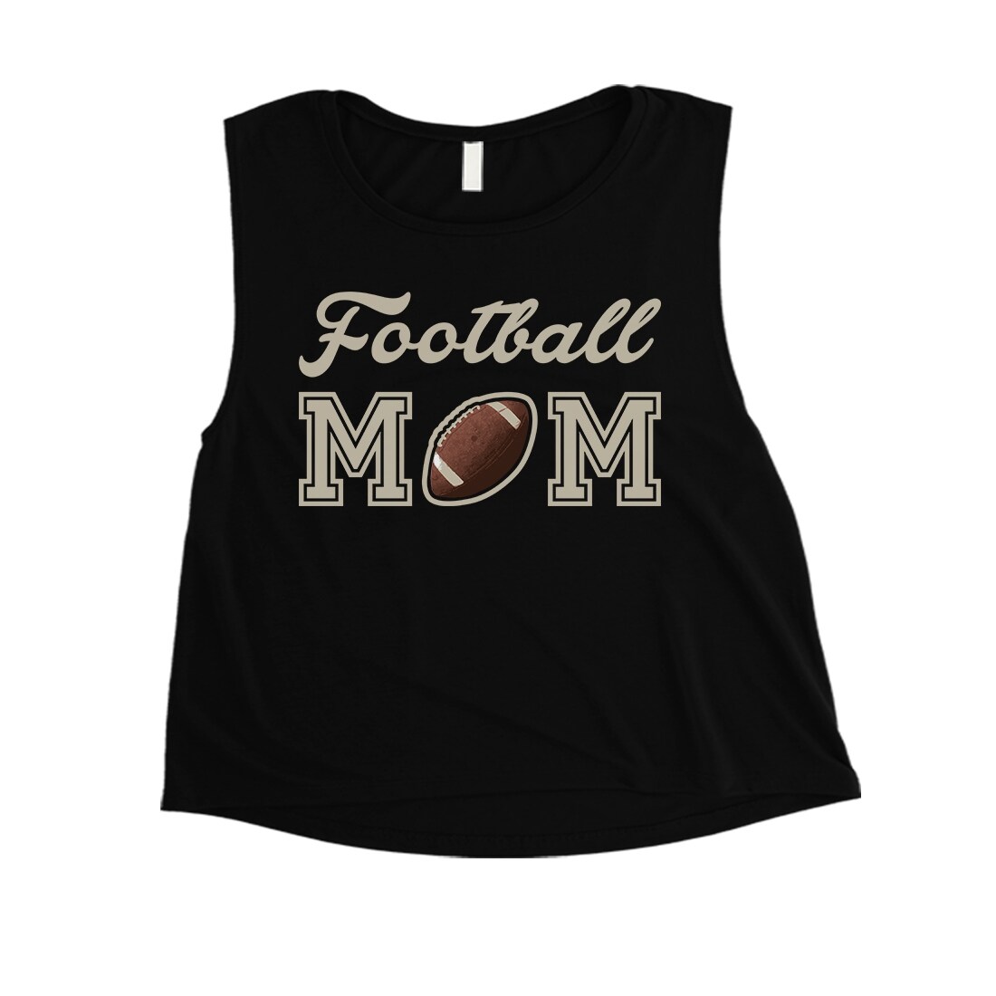 Shop Football Mom Womens Black Crop Tank Top Cute Workout Mom Gift